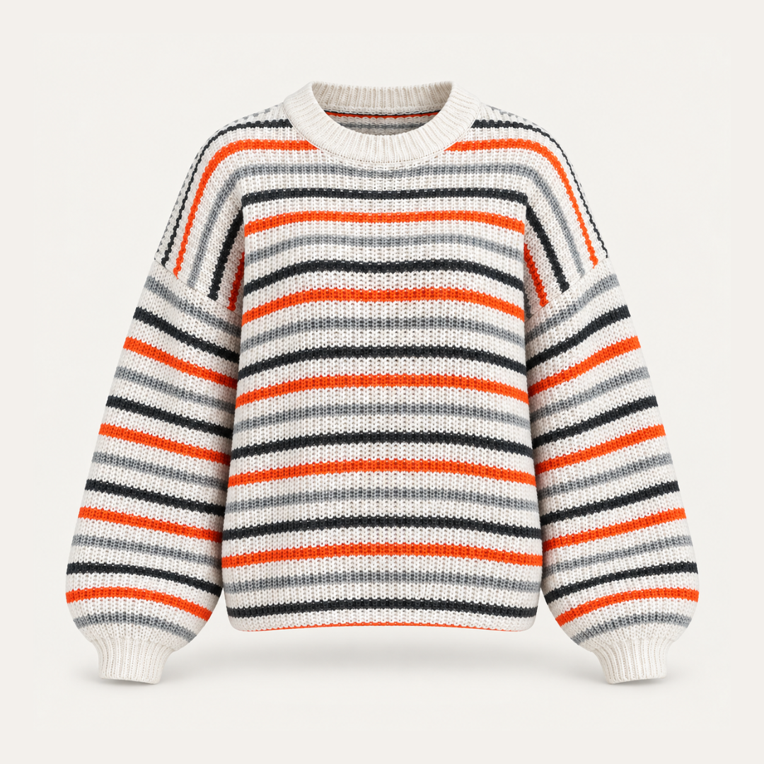 The Camille Striped Crew Neck Sweater